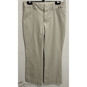 Banana Republic Martin Fit Crop Wide Leg Khaki Pant 8, Classic Career Coastal